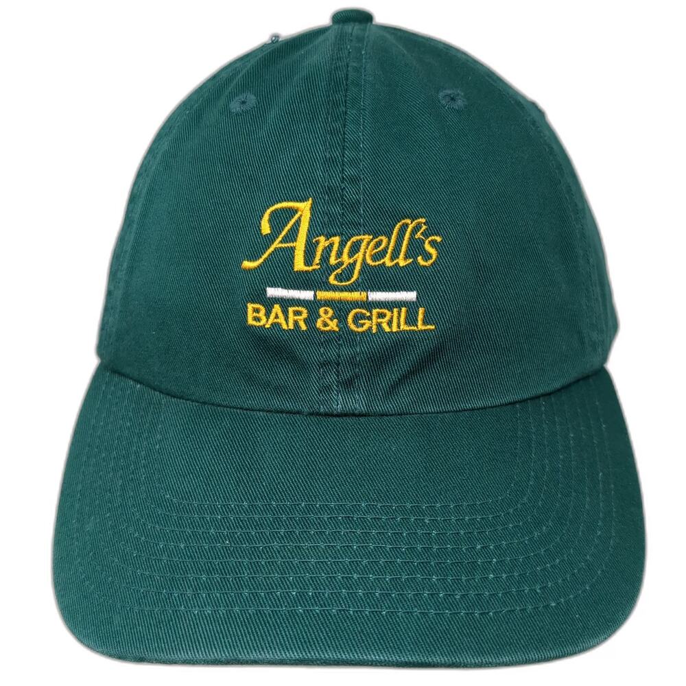 Fahrenheit Baseball Cap Green One Size Angell's Bar & Grill Bulldogs Strap Hat